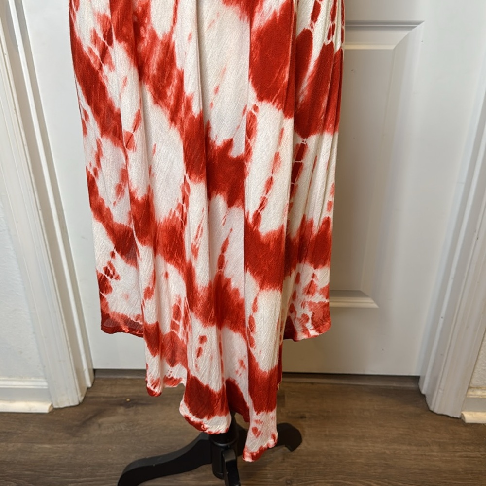 NWT True Rock OS Red White Blue Stars Stripes Tie Dye Swim Cover Up Flowy Dress - Picture 4 of 12